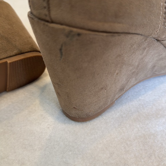 DV Dolce Vita Target Women's Taupe Booties Boots Lace Up Zipper Wedge Size 9.5 - Picture 13 of 13